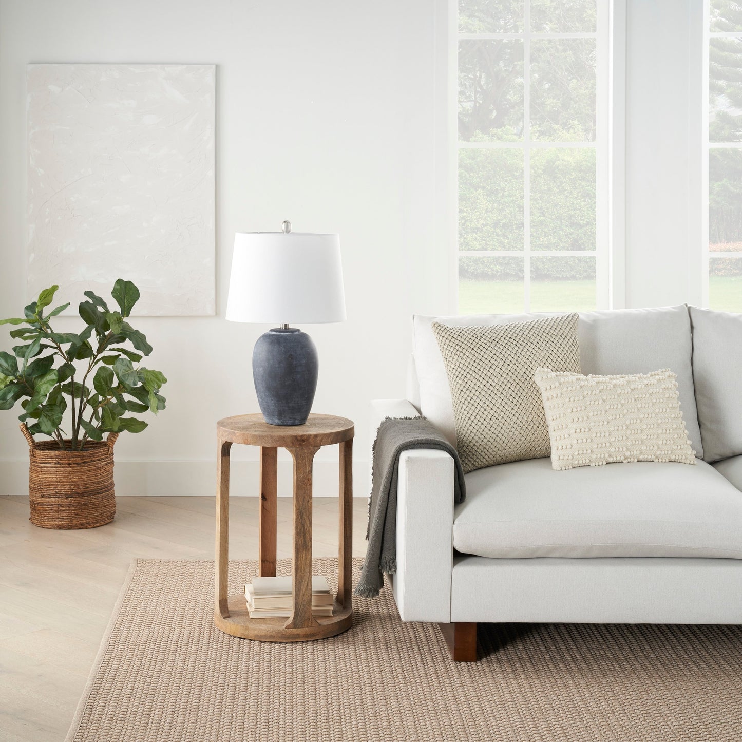 Lampada da tavolo in ceramica non smaltata Nourison 23