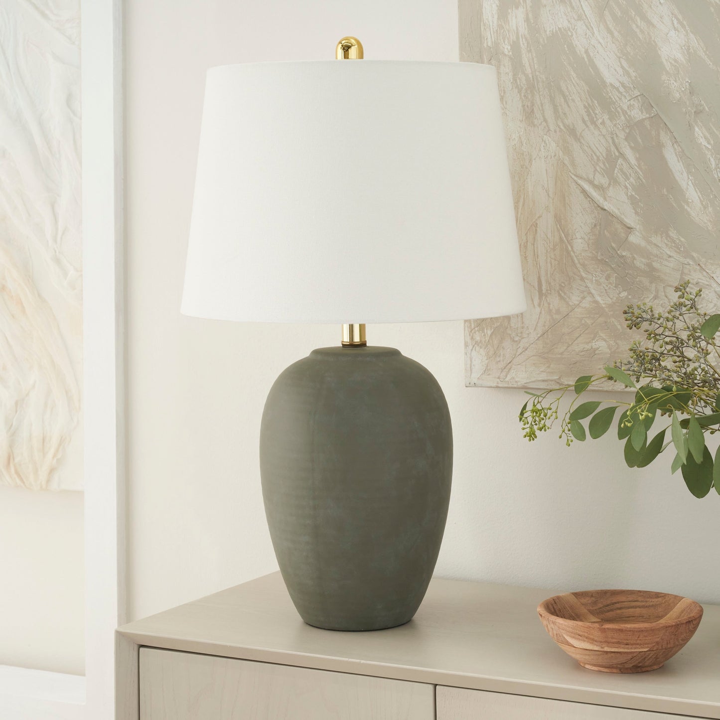 Lampada da tavolo in ceramica non smaltata Nourison 23