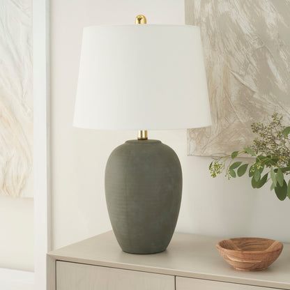 Lampada da tavolo in ceramica non smaltata Nourison 23