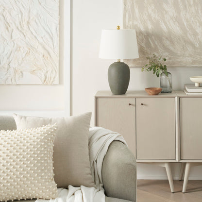 Lampada da tavolo in ceramica non smaltata Nourison 23