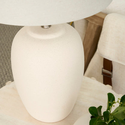 Lampada da tavolo in ceramica non smaltata Nourison 23
