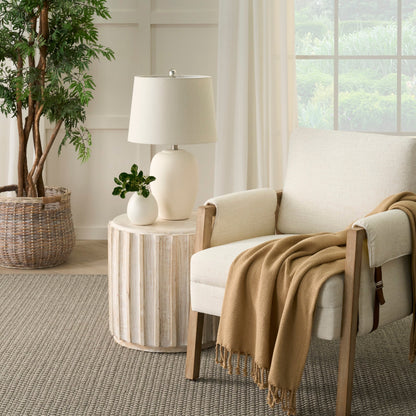 Lampada da tavolo in ceramica non smaltata Nourison 23