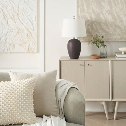 Lampada da tavolo in ceramica non smaltata Nourison 23