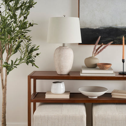 Lampada da tavolo in ceramica non smaltata Nourison 23