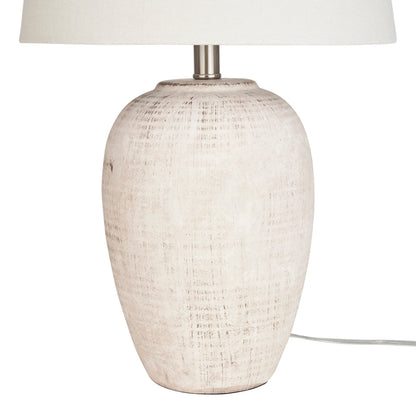 Lampada da tavolo in ceramica non smaltata Nourison 23