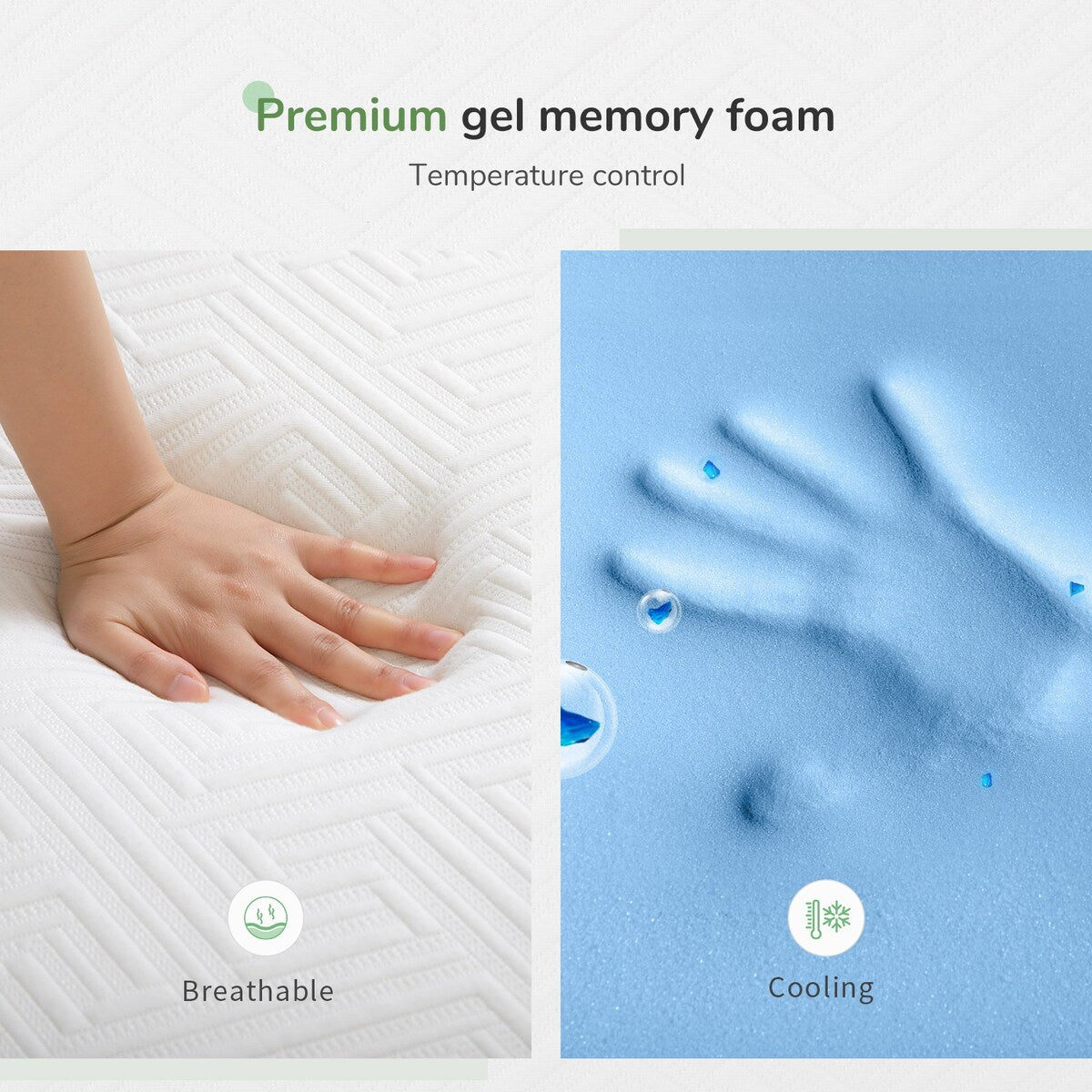 Materasso in memory foam Novilla da 10 pollici, comfort medio