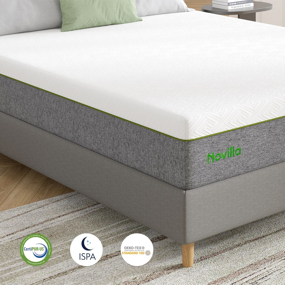 Materasso in memory foam Novilla da 10 pollici, comfort medio