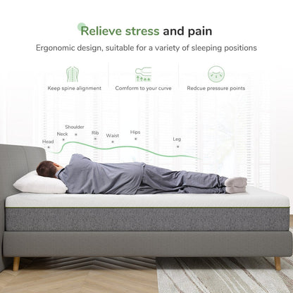 Materasso in memory foam Novilla da 10 pollici, comfort medio