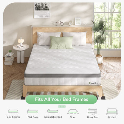 Materasso ibrido in memory foam Novilla Comfort Cool Gel da 12 pollici