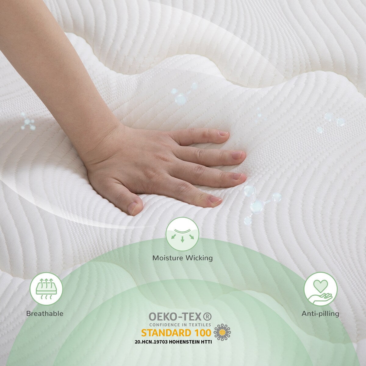 Materasso ibrido in memory foam Novilla Comfort Cool Gel da 12 pollici