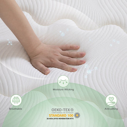 Materasso ibrido in memory foam Novilla Comfort Cool Gel da 12 pollici