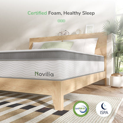 Materasso ibrido in memory foam Novilla Comfort Cool Gel da 12 pollici