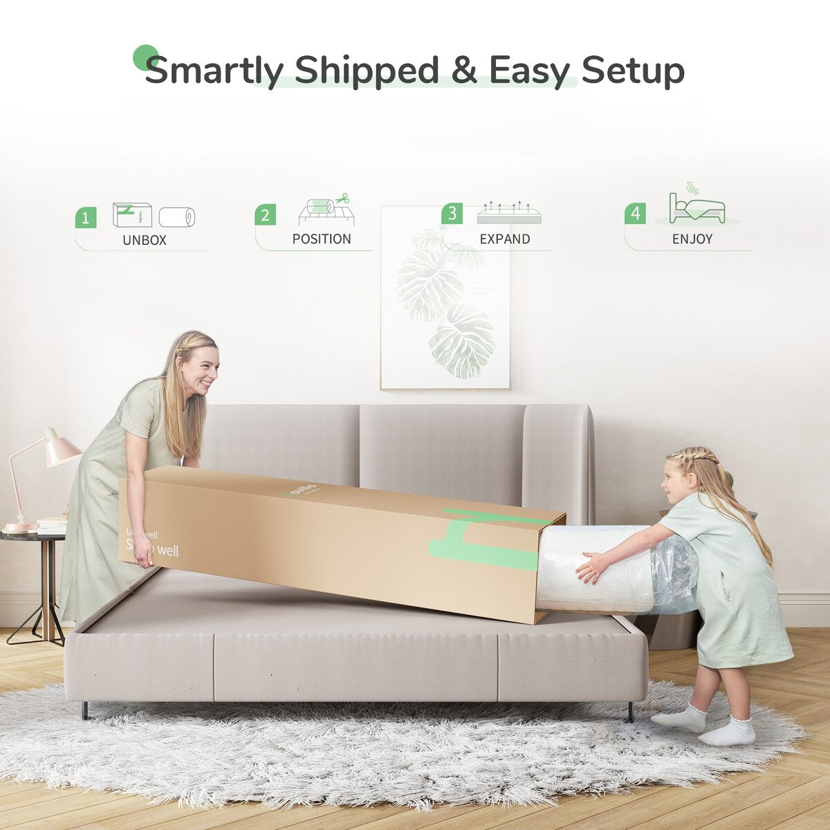 Materasso ibrido a molle insacchettate in memory foam gel Novilla da 12 pollici