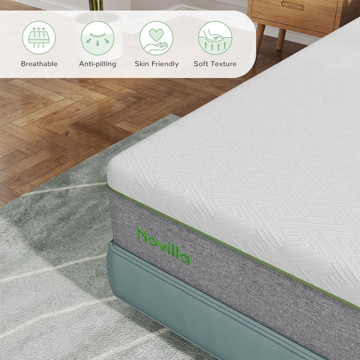 Materasso in memory foam Novilla da 12 pollici in gel, in una scatola