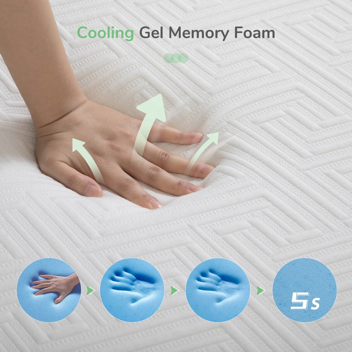 Materasso in memory foam Novilla da 12 pollici in gel, in una scatola