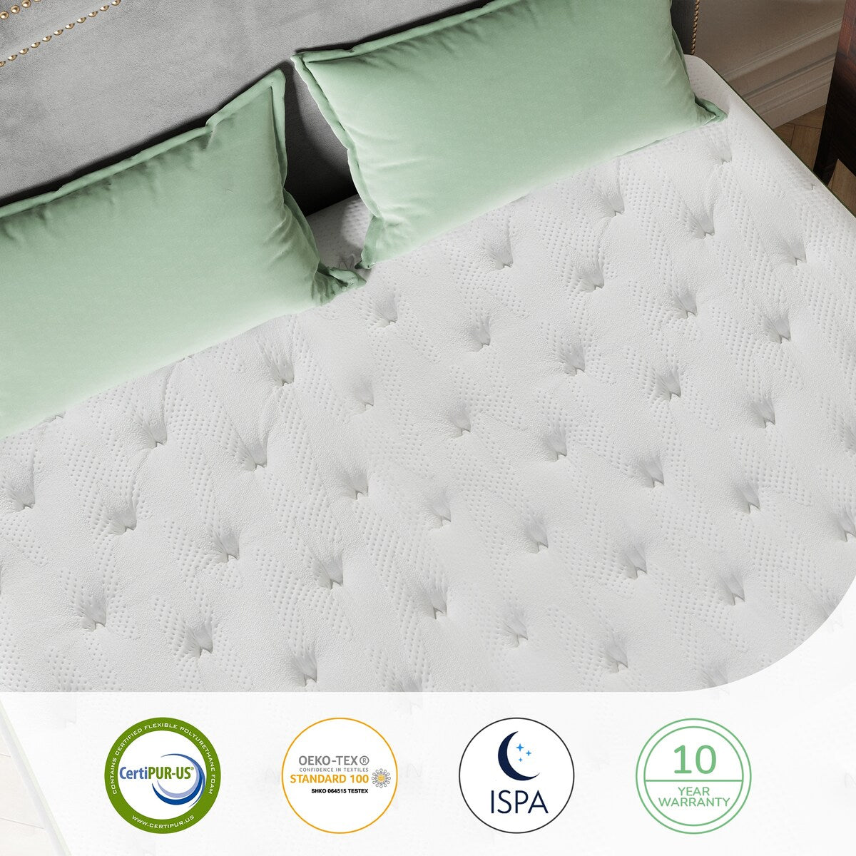 Materasso ibrido in memory foam e molle interne Novilla da 12 pollici