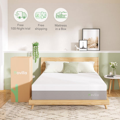 Materasso in memory foam Novilla da 12 pollici con gel rinfrescante di medie dimensioni