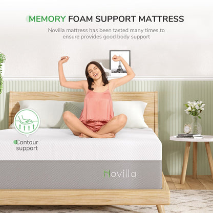 Materasso in memory foam Novilla da 12 pollici con gel rinfrescante di medie dimensioni