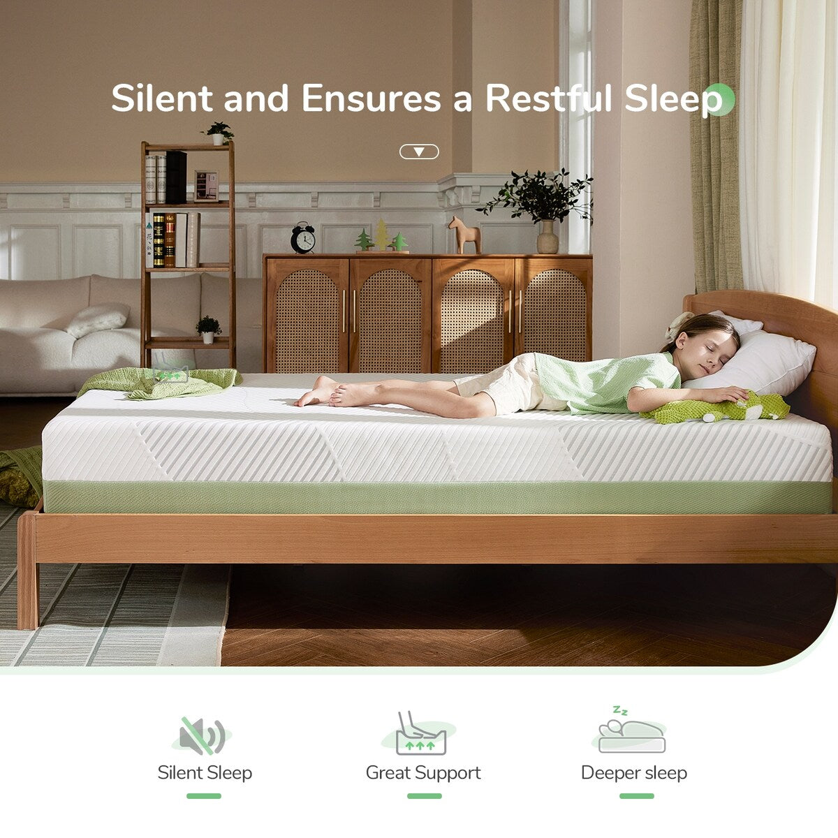 Materasso in memory foam Novilla da 6 pollici in gel, in una scatola