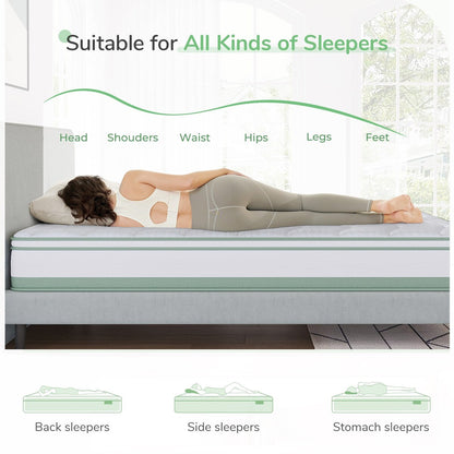 Materasso ibrido in memory foam e molle insacchettate Novilla da 8 pollici