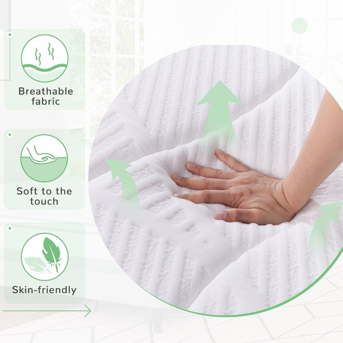 Materasso ibrido in memory foam e molle insacchettate Novilla da 8 pollici