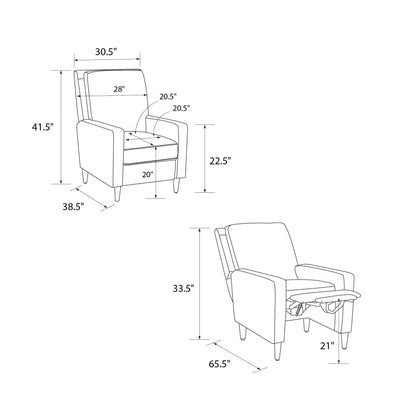 Poltrona reclinabile Novogratz Lana Pushback