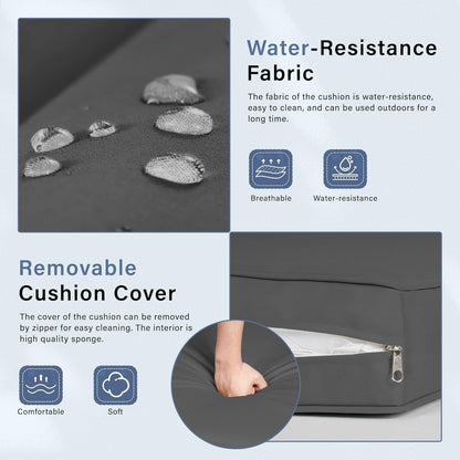 Set da conversazione per patio esterno Nuon da 4/5 pezzi, divano letto in vimini con baldacchino di Havenside Home