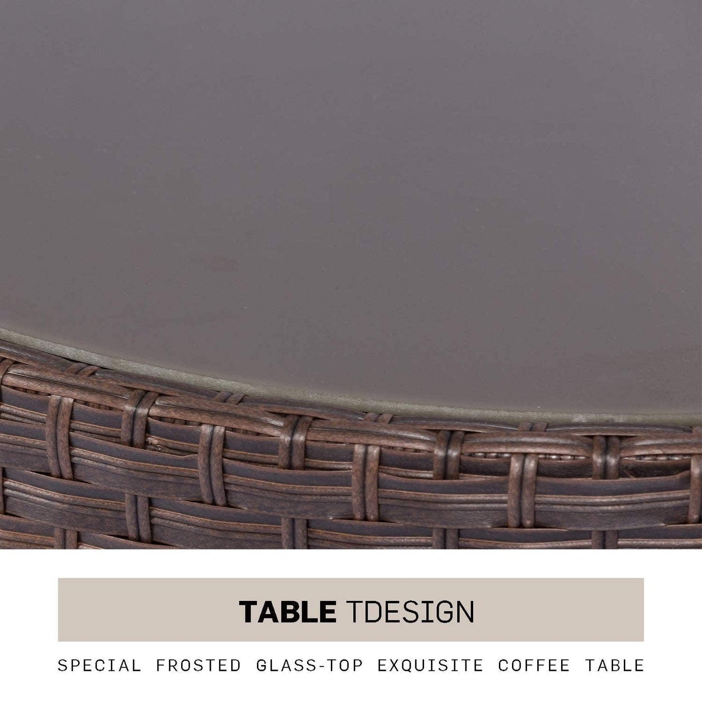 Set di divani componibili curvi a mezzaluna e semicircolari in rattan e vimini Nuon da 5 pezzi di Havenside Home