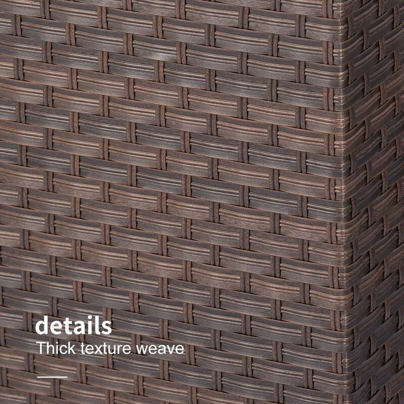 Set di divani componibili curvi a mezzaluna e semicircolari in rattan e vimini Nuon da 5 pezzi di Havenside Home