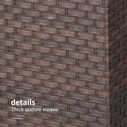 Set di divani componibili curvi a mezzaluna e semicircolari in rattan e vimini Nuon da 5 pezzi di Havenside Home