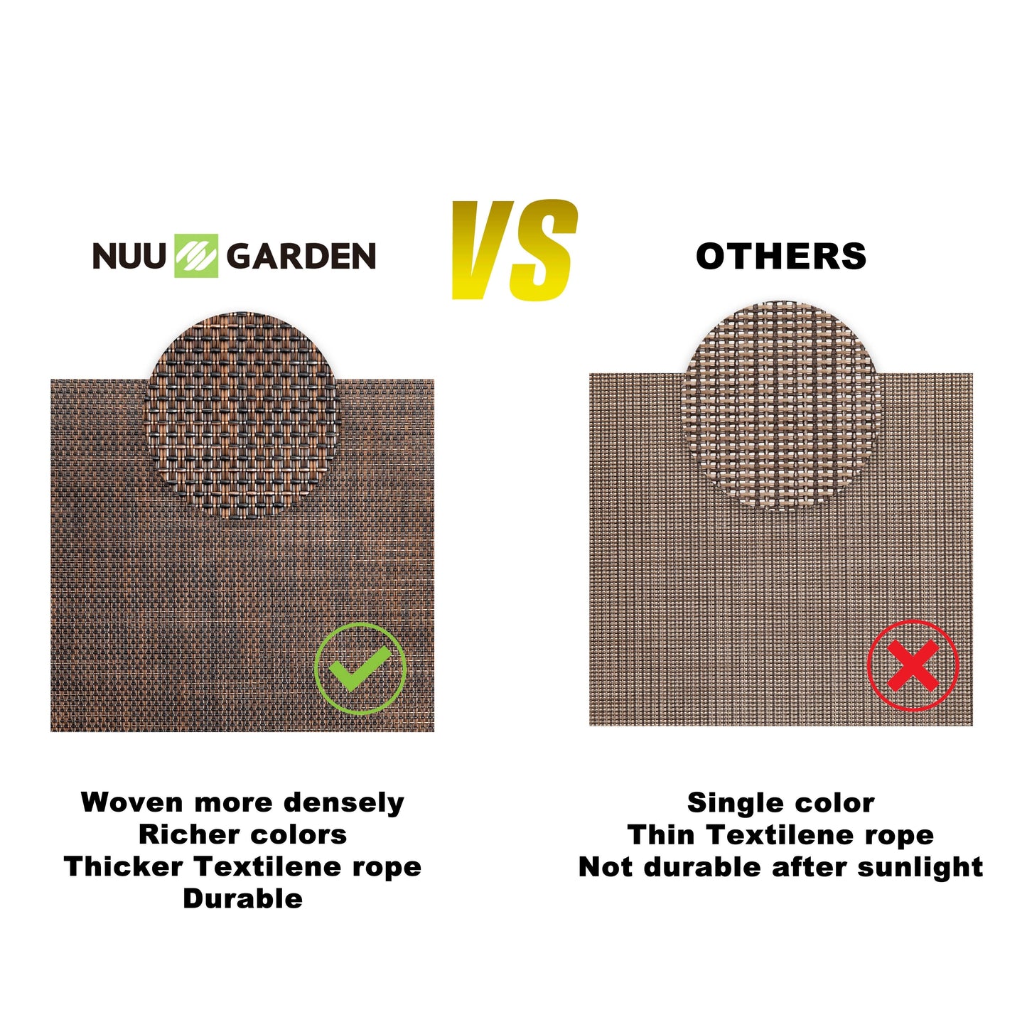 Set di sgabelli da bar girevoli per esterni con tavolo in vetro, textilene resistente alle intemperie