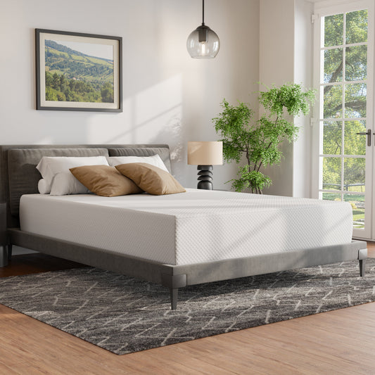 Materasso in memory foam O-Sleep 12 Gel in scatola con CertiPUR-US e OEKO-TEX