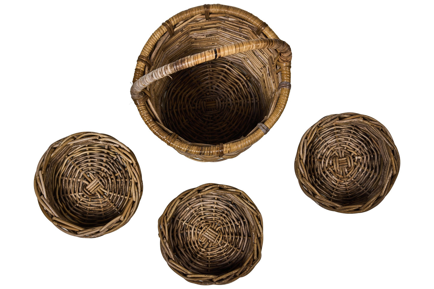 Rush Weaves - Cesta Con Manico Con 3 Cestini Set 1/4