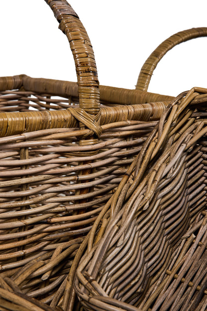 Rush Weaves - 2Ceste Porta Legna +3 Ceste Rett.Natural Kubu Grey