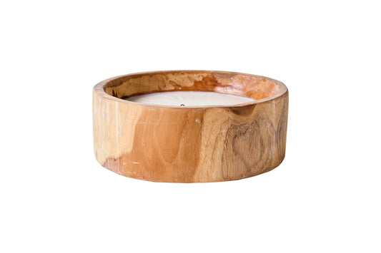 Rush Waves - Candela in Legno Rotonda Piccola