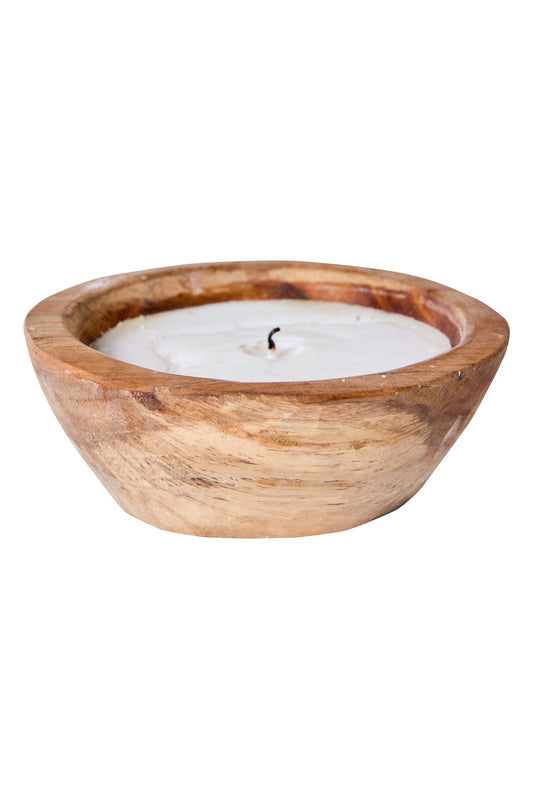 Rush Waves - Candela in Legno Tonda Piccola