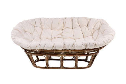 Colombo - Divano in rattan con cuscino