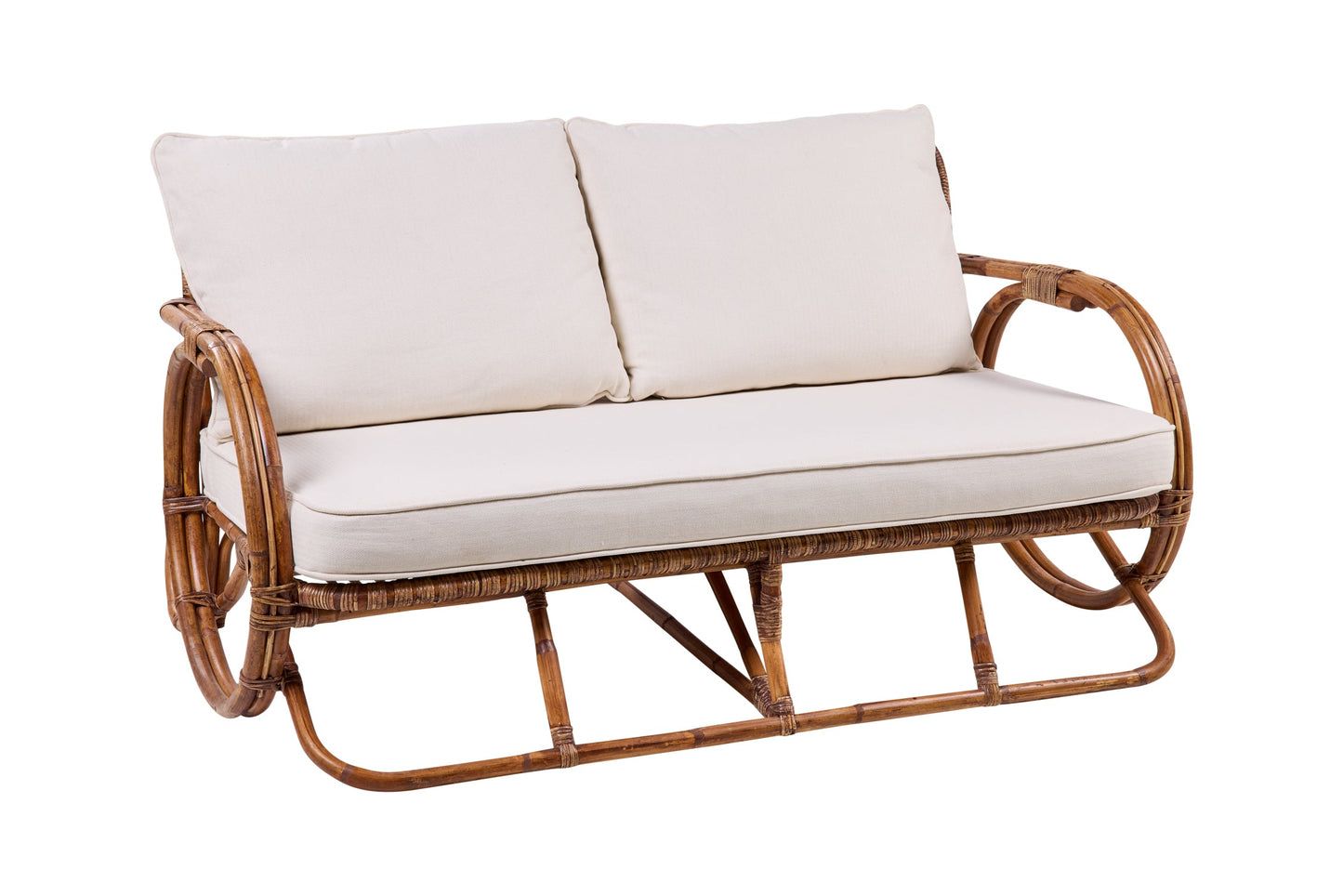 Niccolò - Divano in rattan con cuscino