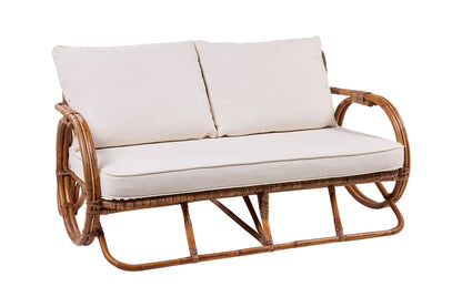 Niccolò - Divano in rattan con cuscino