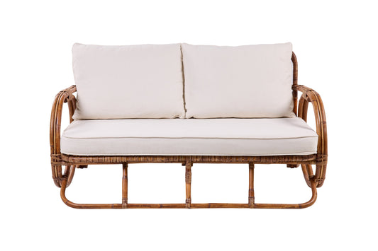 Niccolò - Divano in rattan con cuscino