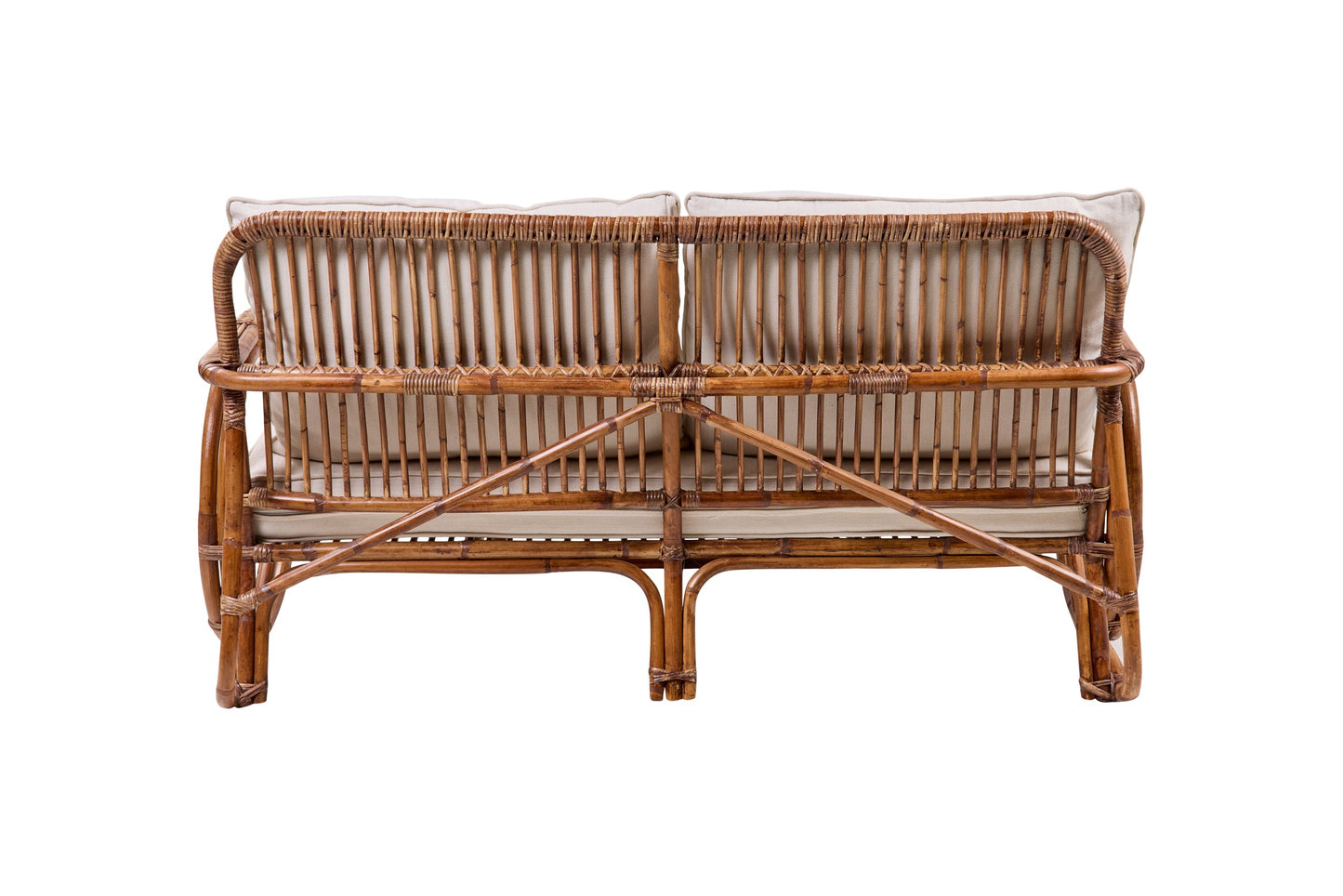 Niccolò - Divano in rattan con cuscino