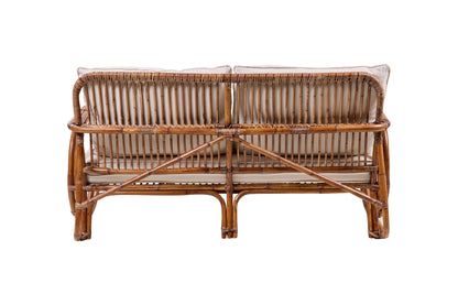 Niccolò - Divano in rattan con cuscino