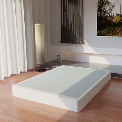 ONETAN, box spring/fondazione in legno da 5" e 8" con montaggio semplice, bianco.