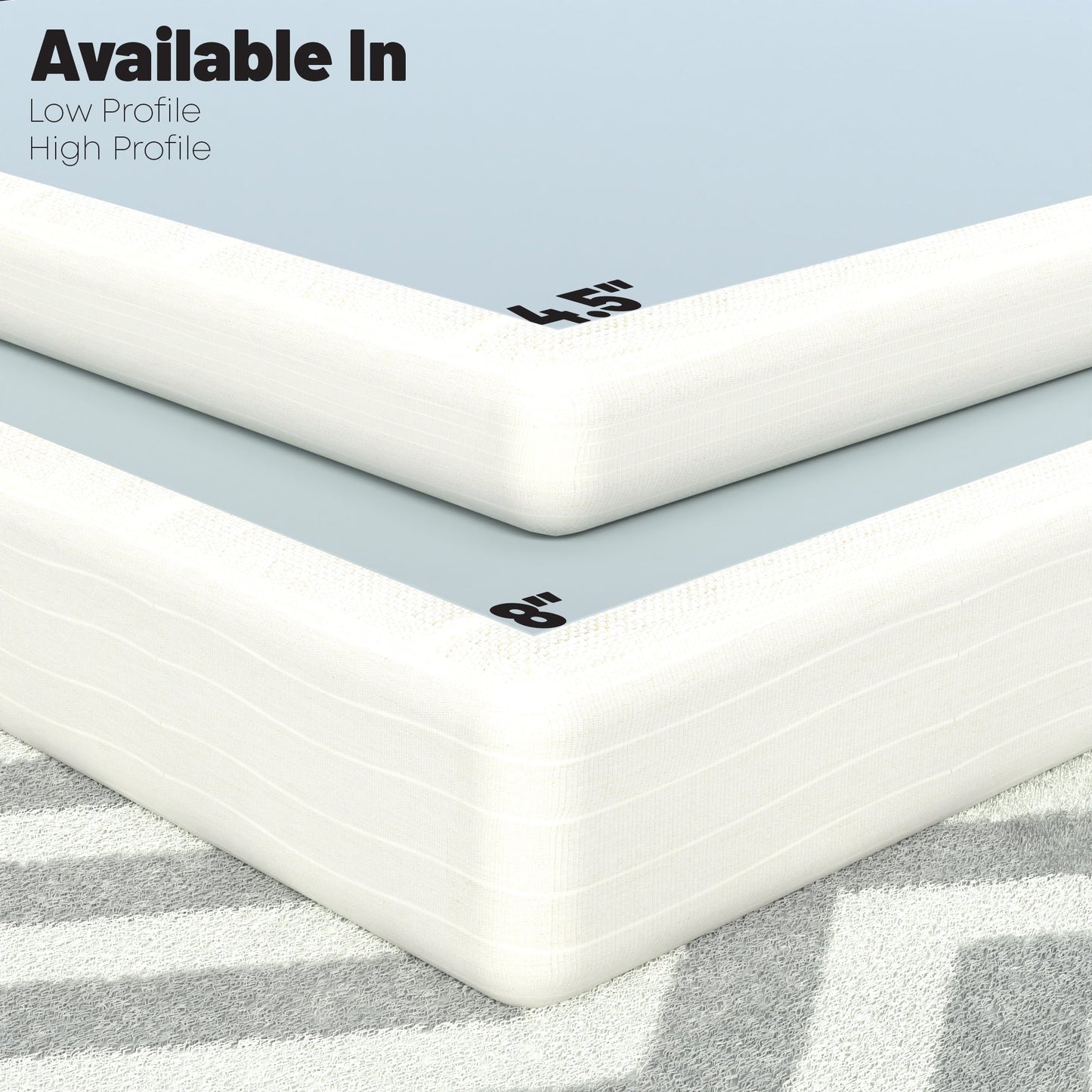 ONETAN, 4.5 e 8 Easy Wood Box Spring/Fondazione con montaggio semplice,