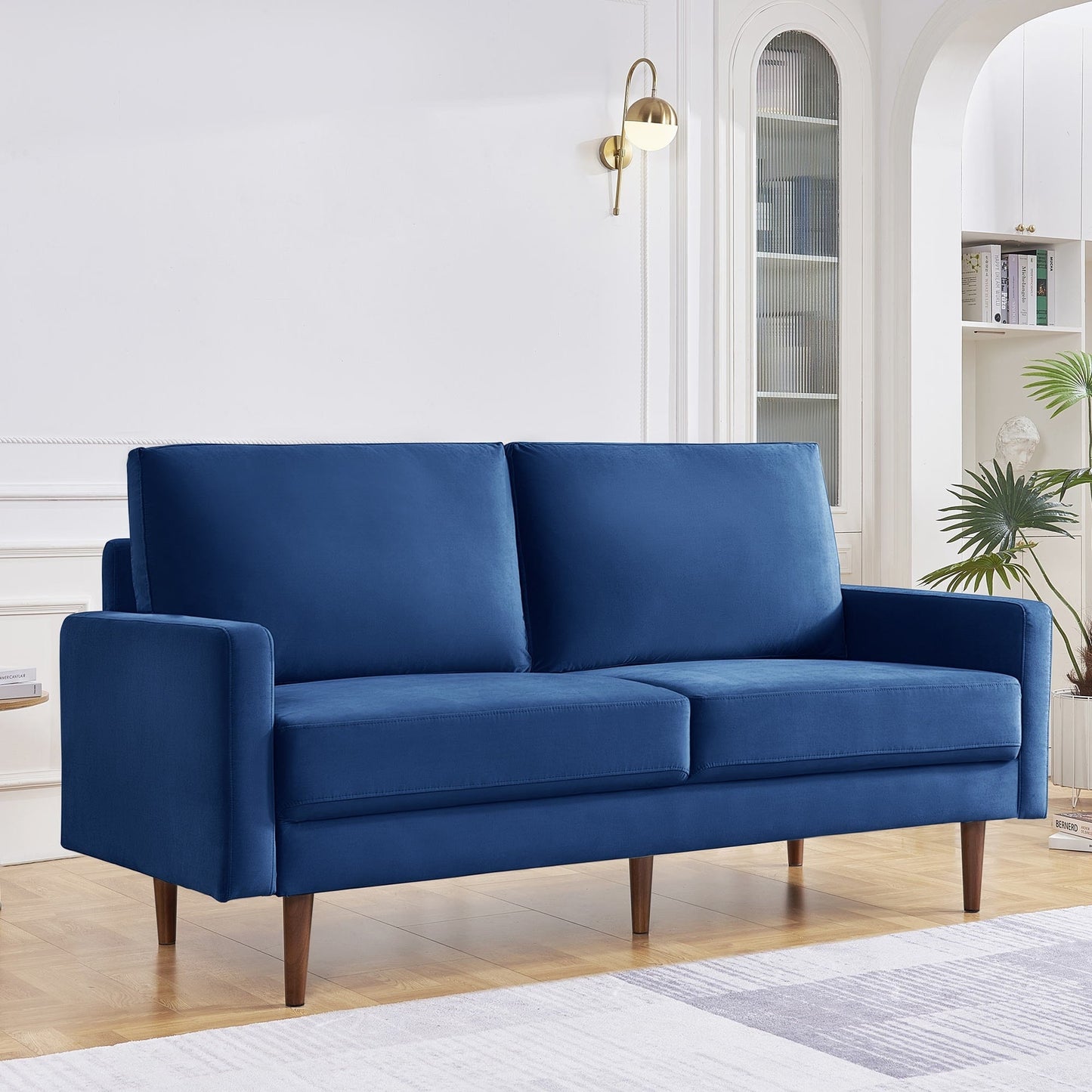 Divano imbottito OS Home and Office Furniture da 69 pollici di larghezza con braccioli quadrati
