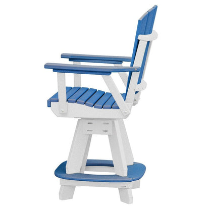 Set da pranzo quadrato da cinque pezzi OS Home and Office, altezza bancone, in blu su base bianca