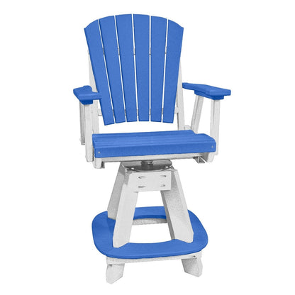 Set da pranzo quadrato da cinque pezzi OS Home and Office, altezza bancone, in blu su base bianca