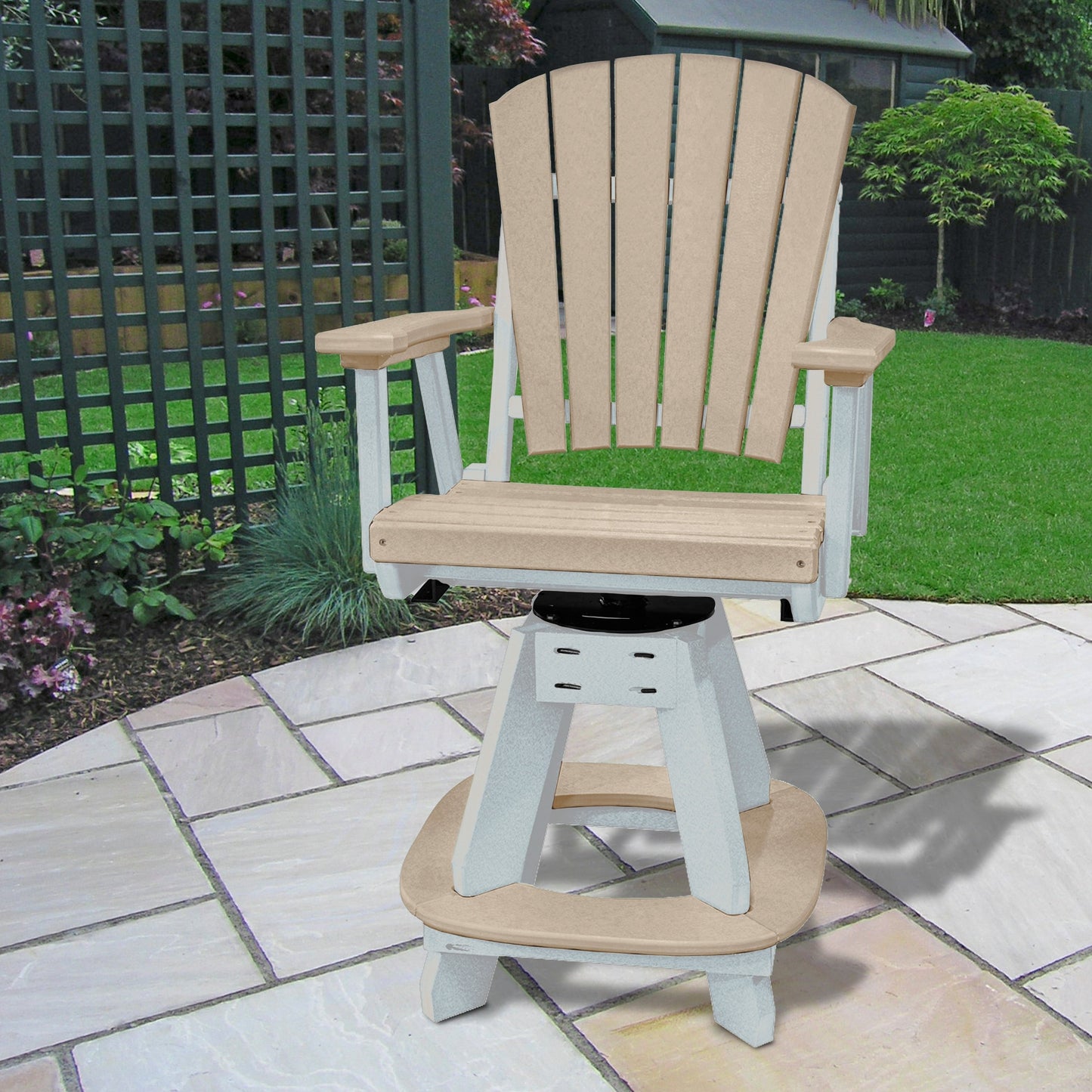 Set da pranzo quadrato da cinque pezzi OS Home and Office in Weatherwood su base bianca