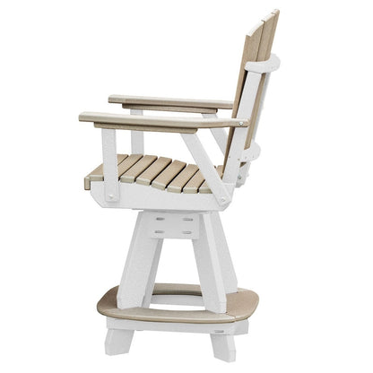 Set da pranzo quadrato da cinque pezzi OS Home and Office in Weatherwood su base bianca