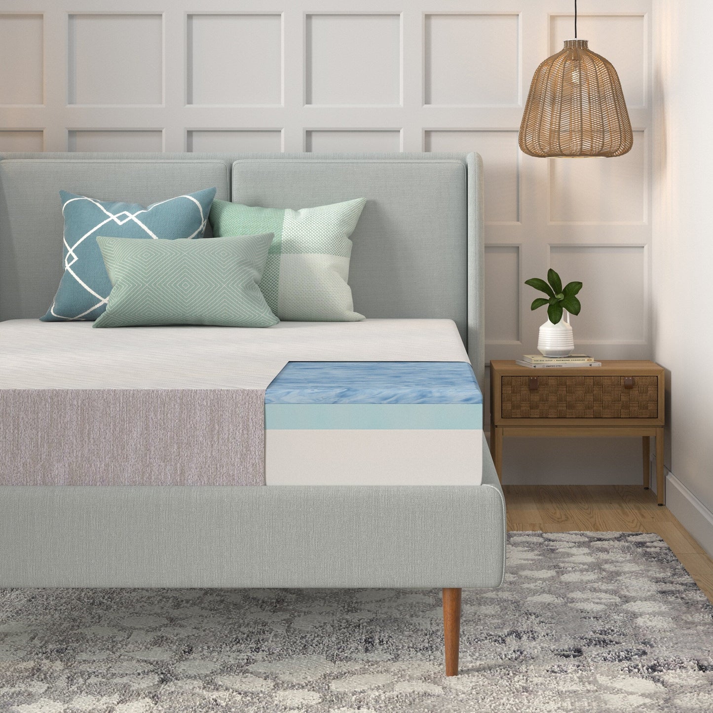 Seleziona il materasso in memory foam gel di lusso da 8 pollici a media rigidità